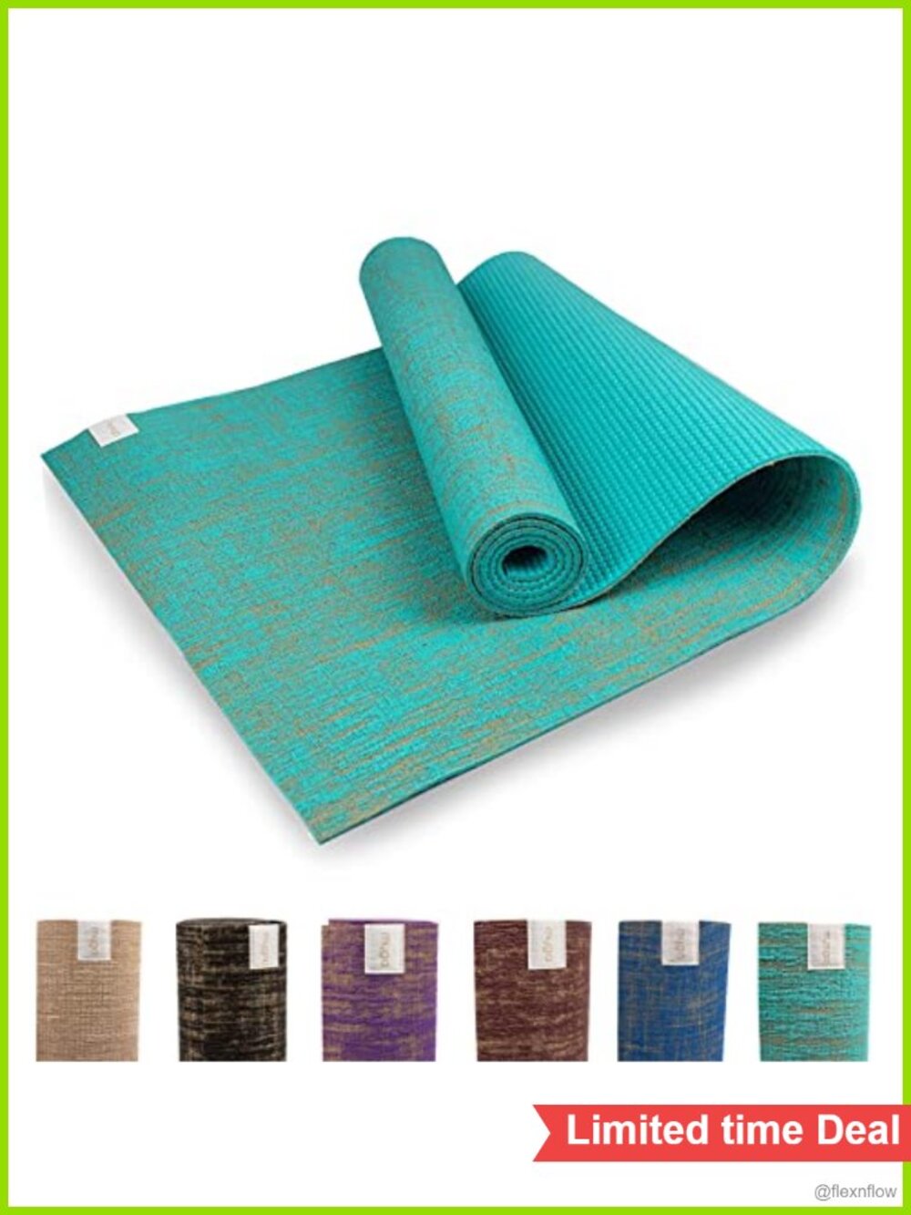 Jute Yoga Mat Non-Slip Biodegradable Exercise Mat 72x24 0.2" Thick